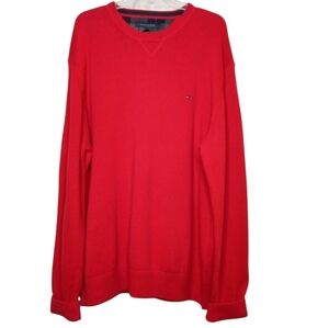TOMMY HILFIGER Men's Red Knit Sweater  Sz XXL